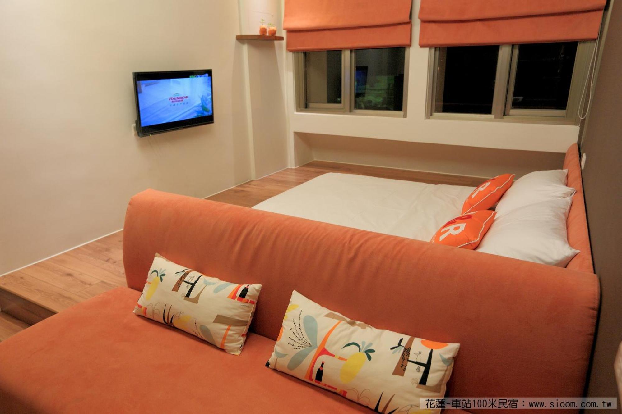 車站100M民宿丨電梯附停車場 Hualien Habitación foto