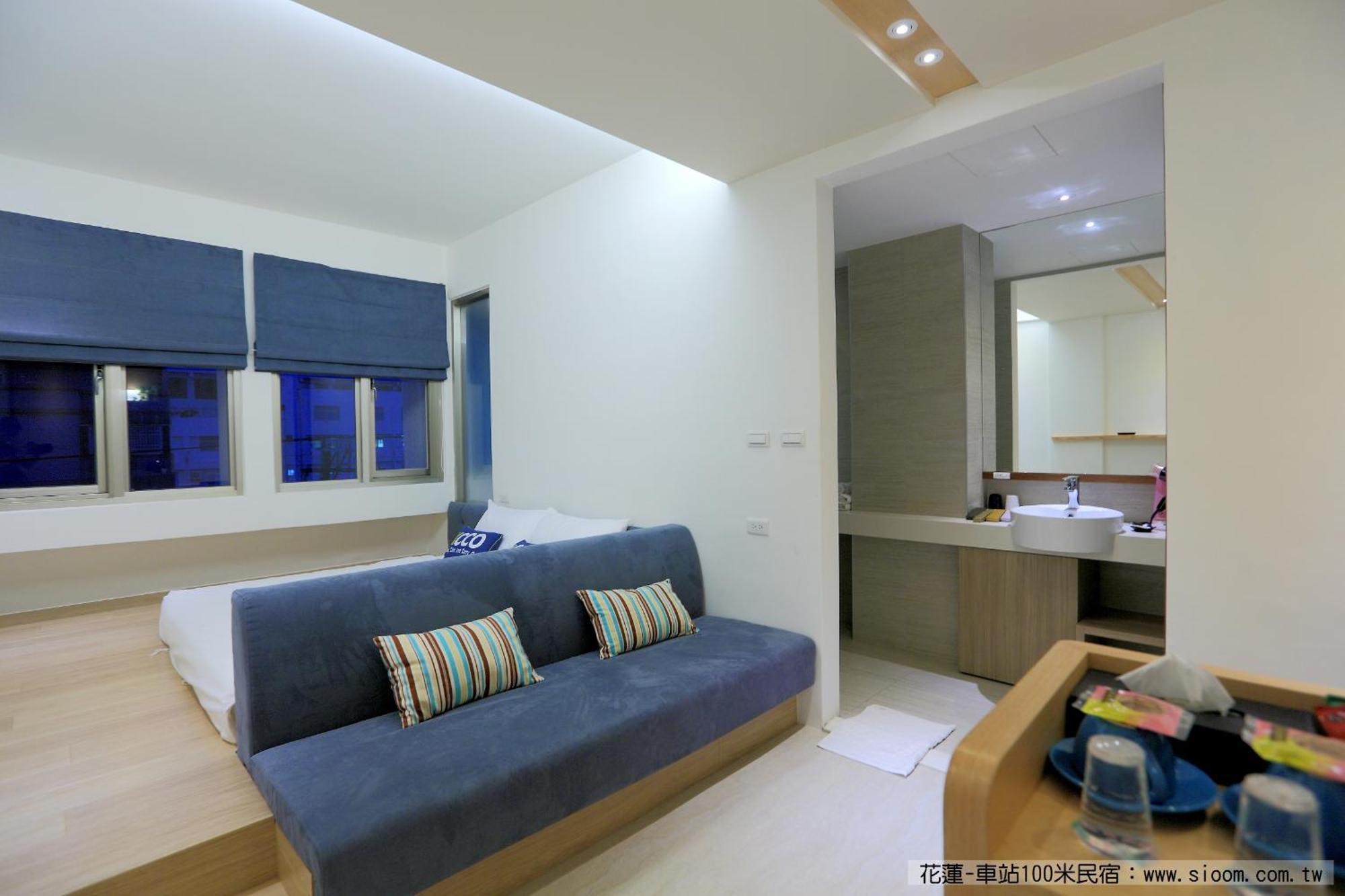 車站100M民宿丨電梯附停車場 Hualien Habitación foto