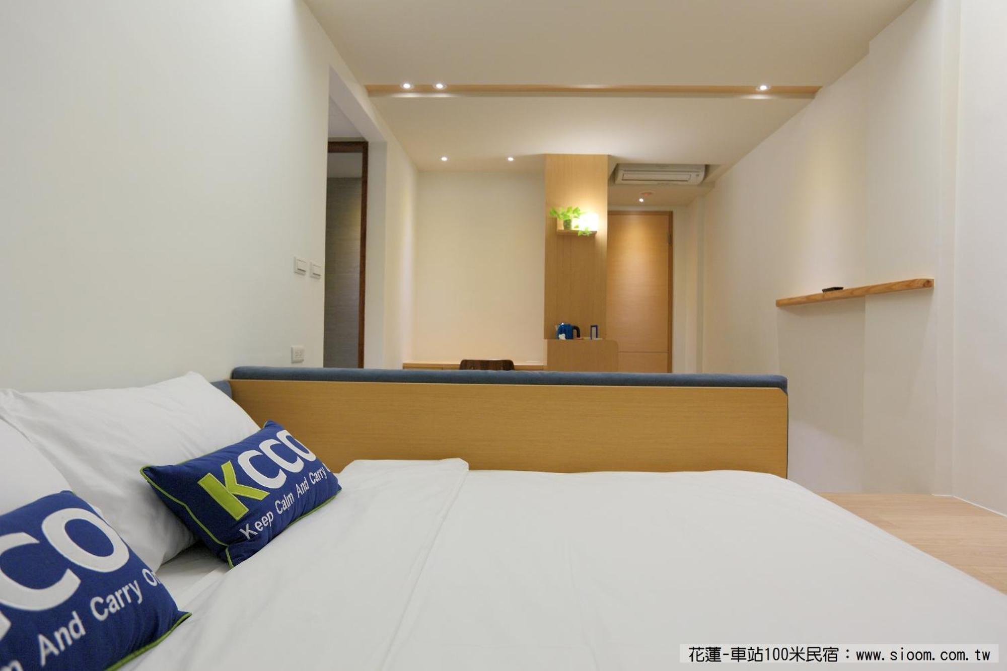 車站100M民宿丨電梯附停車場 Hualien Habitación foto