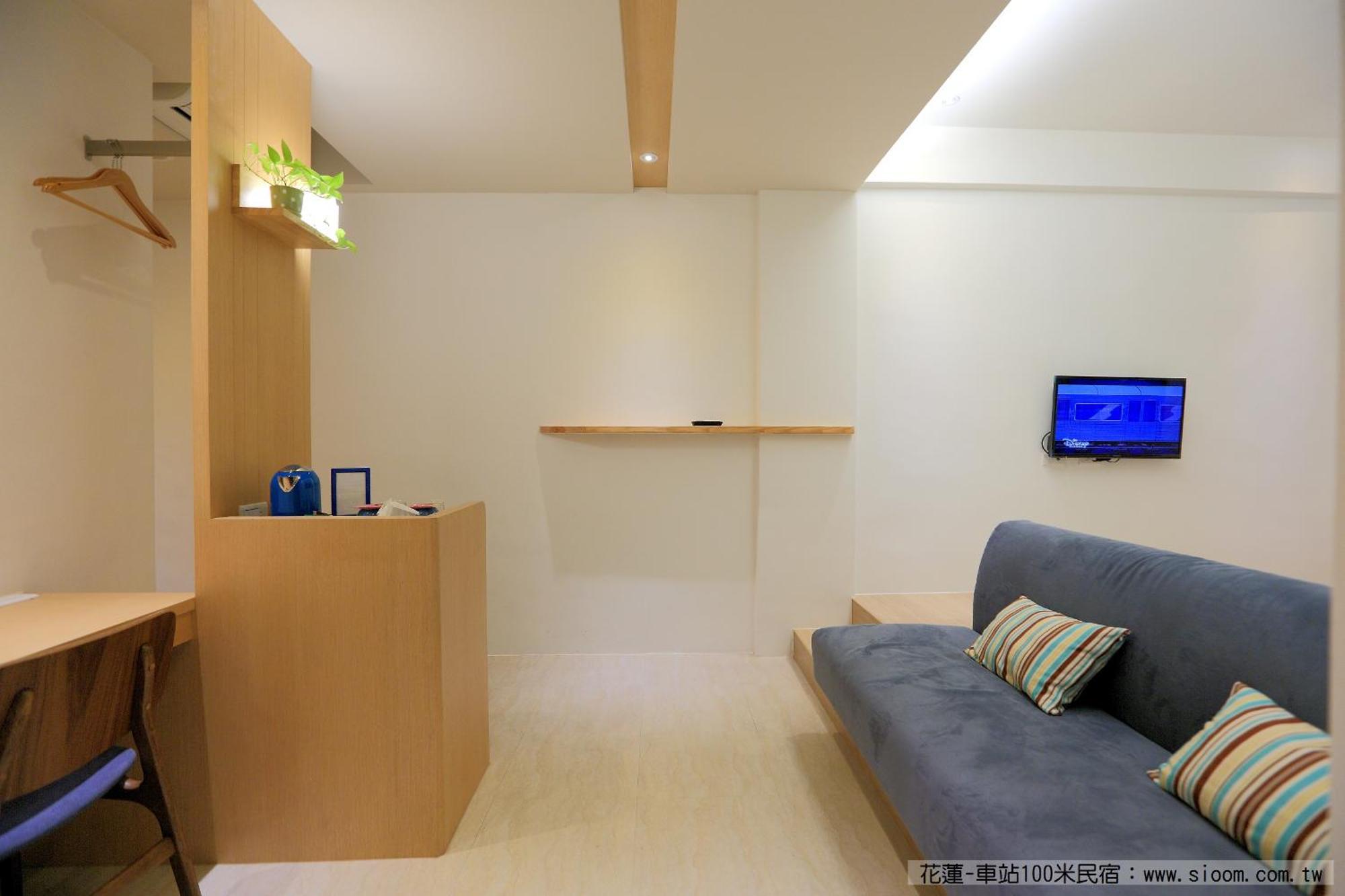 車站100M民宿丨電梯附停車場 Hualien Habitación foto