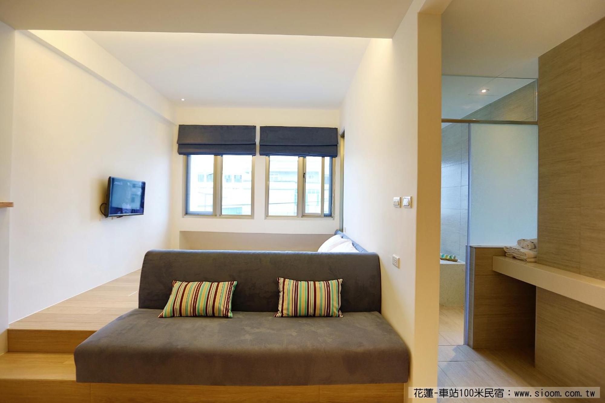 車站100M民宿丨電梯附停車場 Hualien Habitación foto